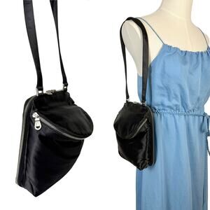 Johnny Farah Nylon Shoulder Bag in Black